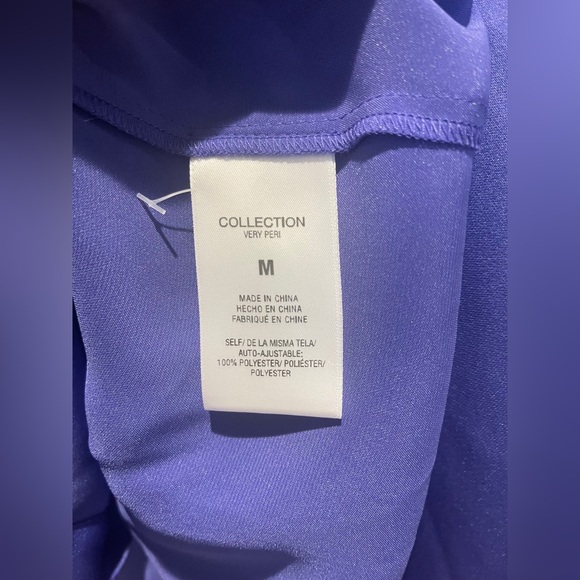 Favorite Daughter Smooth Ex-Boyfriend Satin Shirt Very Peri Purple Size M - Picture 8 of 10